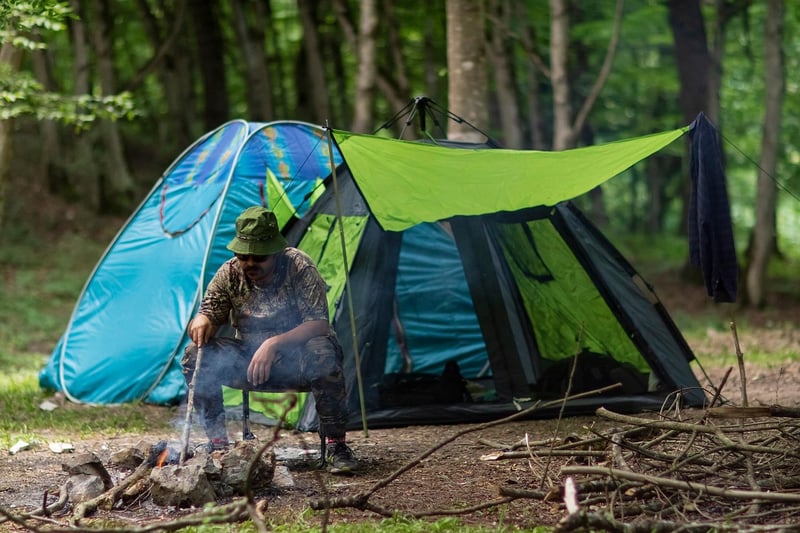 Camping in the wilderness